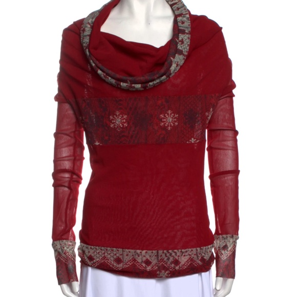 JEAN PAUL GAULTIER SOLEIL Vintage Cowl Neck Top - Picture 1 of 10